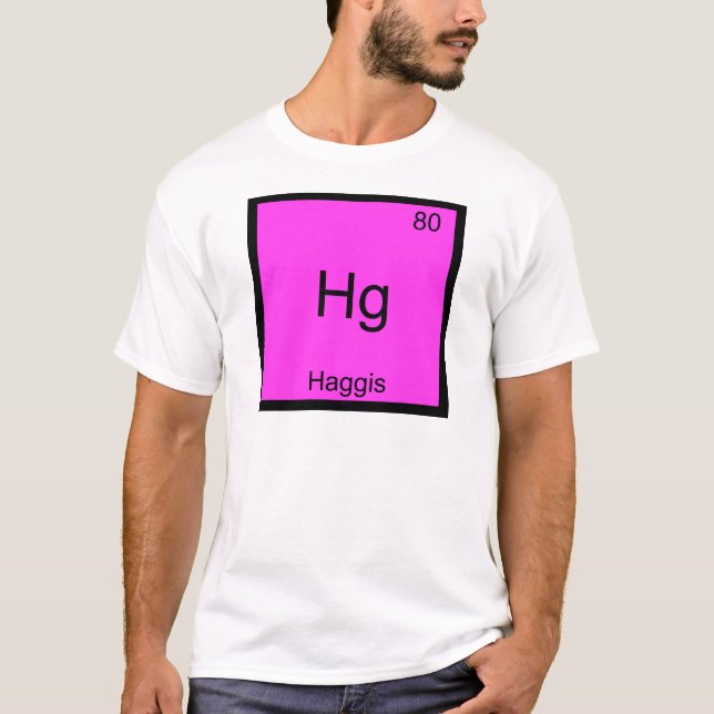 Hg - Haggis Funny Chemistry Element Symbol Tee (Front)