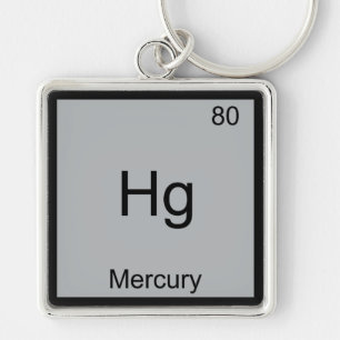 Hg - Mercury Funny Chemistry Element Symbol Tee Key Ring
