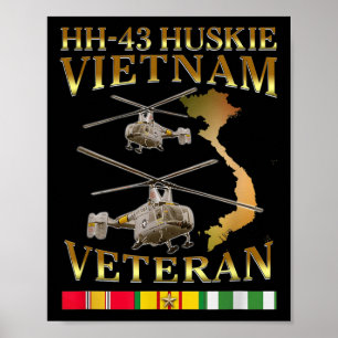 Hh 43 Huskie Helicopter Vietnam Veteran Hh-43 Viet Poster