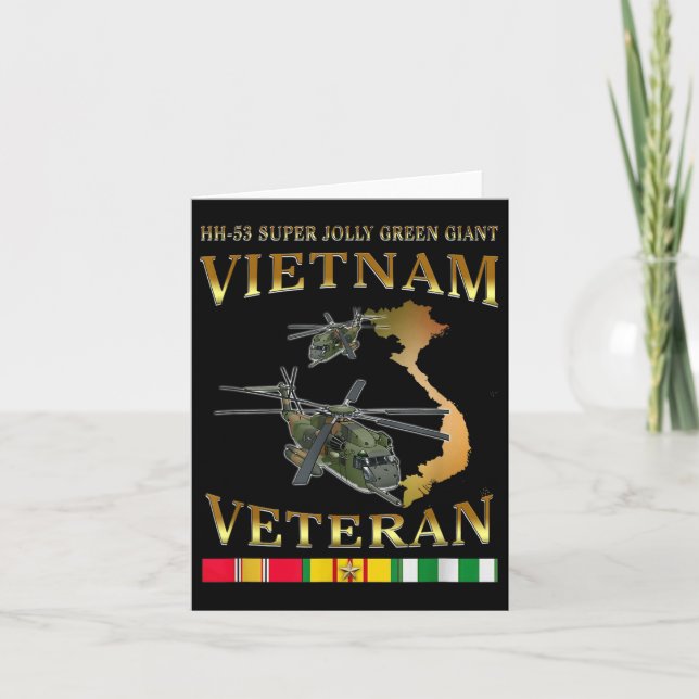 Hh-53 Super Jolly Green Giant Helicopter Vietnam V Card (Front)