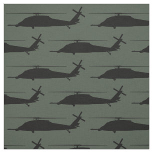 HH-60 Pave Hawk Silhouette Black on Grey Green Fabric