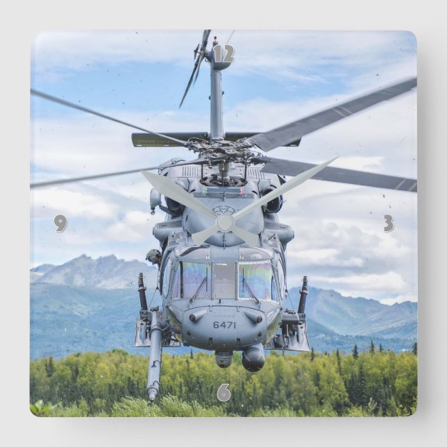 HH-60G PAVE HAWK SQUARE WALL CLOCK (Front)