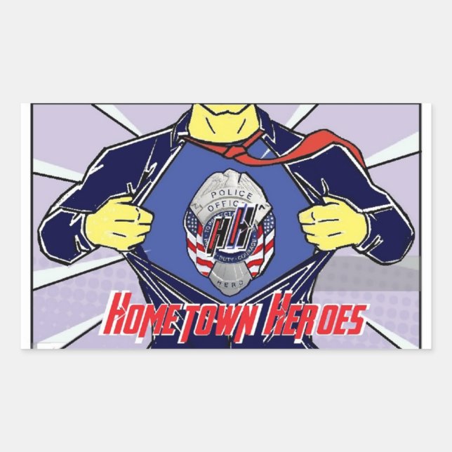 hh blue rectangular sticker (Front)