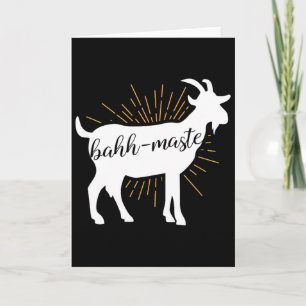 Hh-maste Goat Yoga Namaste Pun Shirt Gift Men And Card