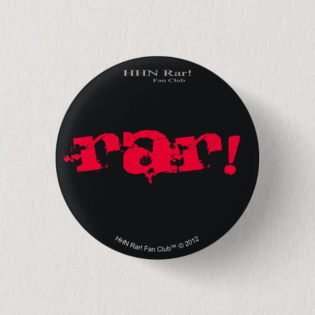 HHN Rar! 1" Black Round Button (Front)