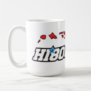HI808 Hawaii Pride Graphic with Island Vibes Coffee Mug