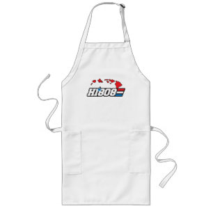 HI808 Hawaii Pride Graphic with Island Vibes Long Apron