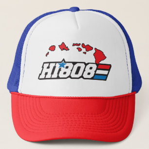 HI808 Hawaii Pride Graphic with Island Vibes Trucker Hat