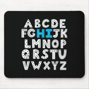 Hi Alphabet Back To School Pre K Kindergarten Teac Mouse Pad