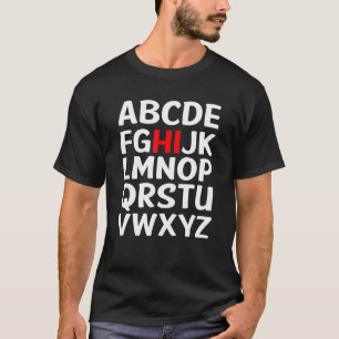 Hi Alphabet Pre K Vintage Kindergarten Teacher Bac T-Shirt