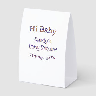 hi baby shower blue name date maron modern trendy