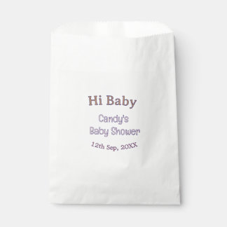 hi baby shower blue name date maron modern trendy favour bag