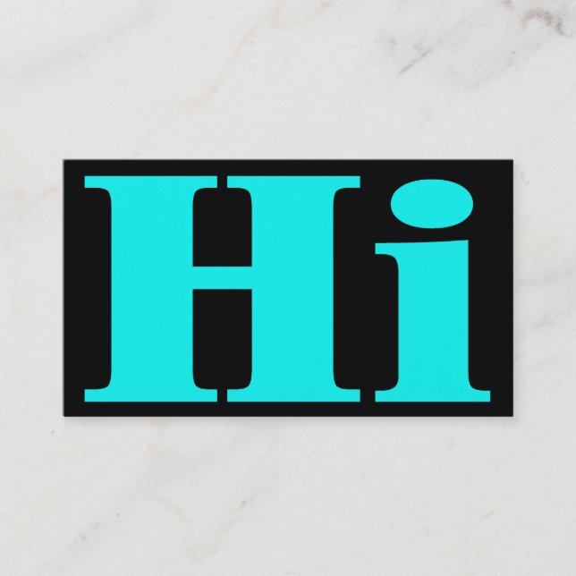 Hi!Cheery.All purpose.Introduction calling card. (Front)