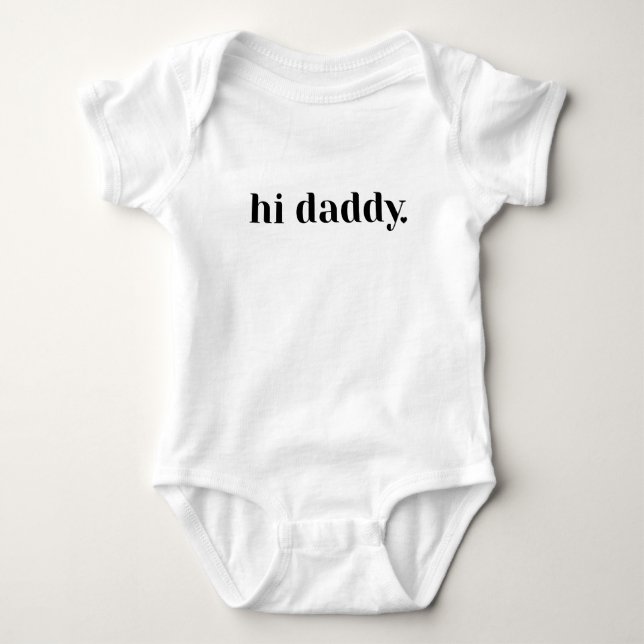 Hi Daddy Personalised Announcement Dad Reveal Baby Bodysuit (Front)