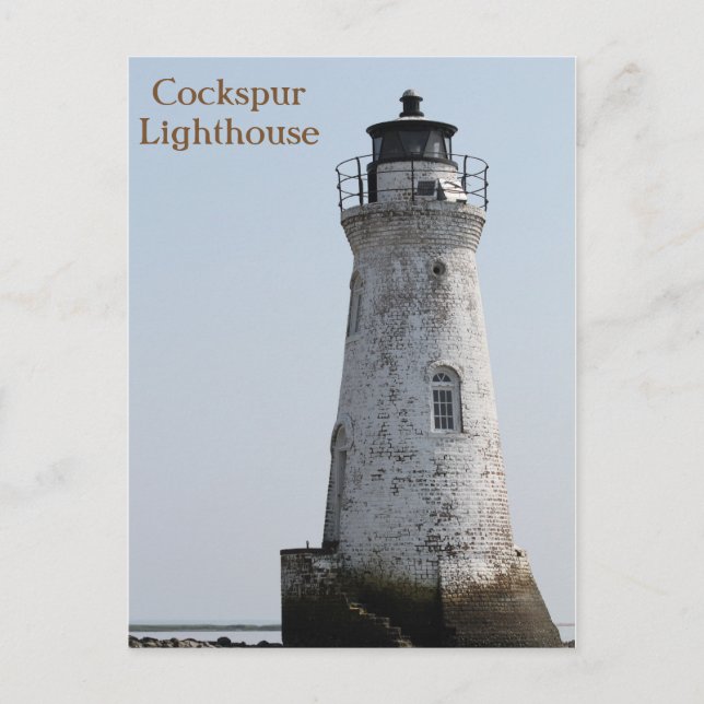 Hi def Photography Cockspur Lighthouse, Savannah Postcard (Front)