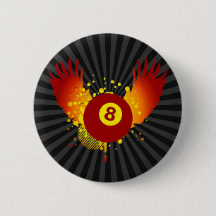hi-fi billiards 6 cm round badge