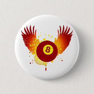 hi-fi billiards 6 cm round badge