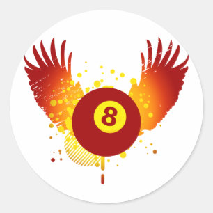 hi-fi billiards classic round sticker