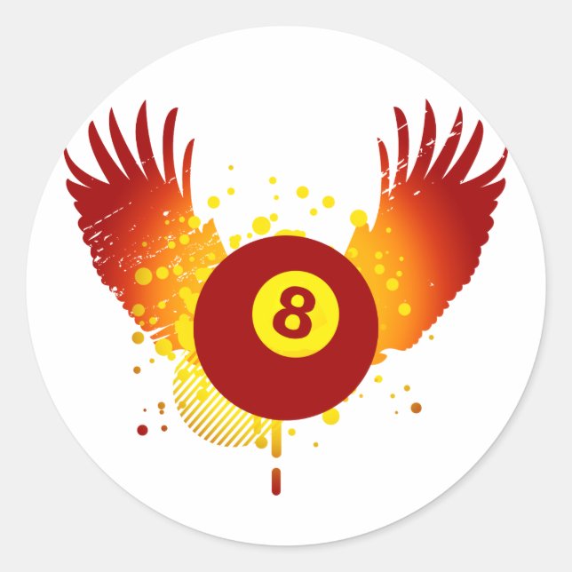hi-fi billiards classic round sticker (Front)