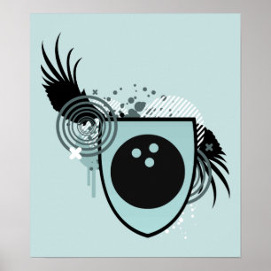 hi-fi bowling crest poster