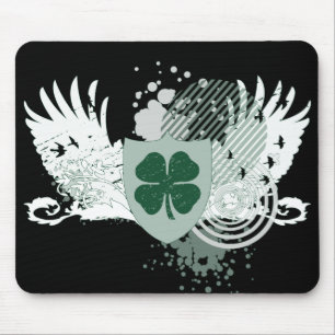 hi-fi four leaf clover mouse pad