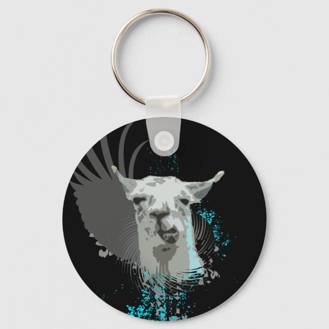 hi-fi llama. key ring (Front)