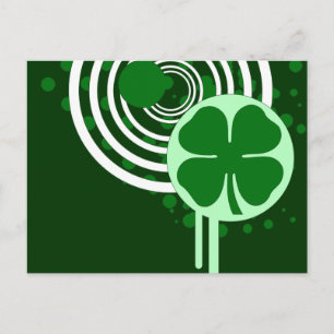 hi-fi shamrock bubbles postcard