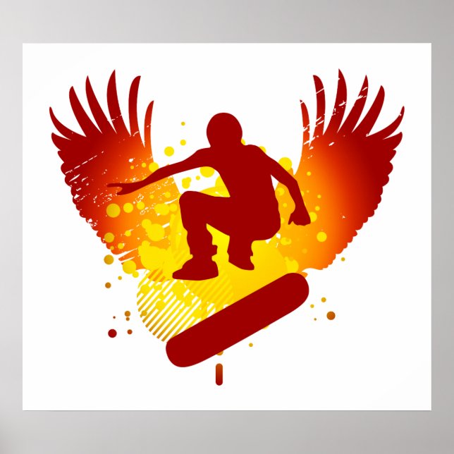 hi-fi skateboarding. sunset fade. poster (Front)