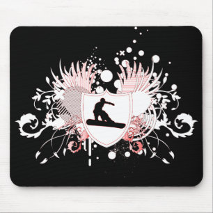 hi-fi snowboarding. mouse pad