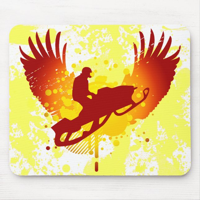 hi-fi snowmobiling mouse pad (Front)