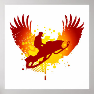 hi-fi snowmobiling poster