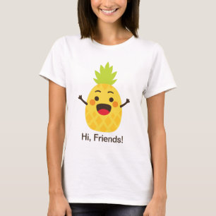 Hi, Friends! Pineapple Illustration T-Shirt