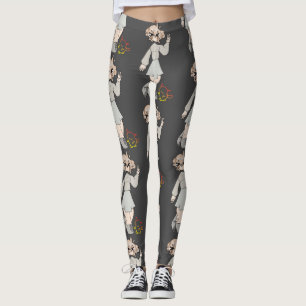 Hi Girl Baby Cute Drawing Leggings