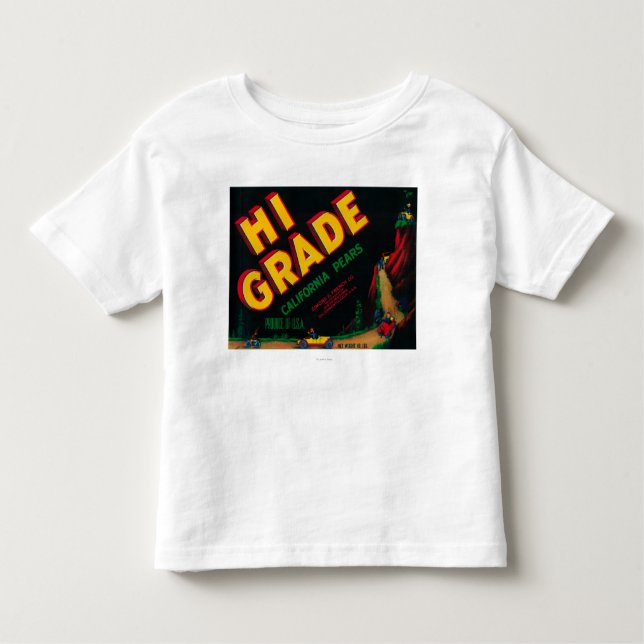 Hi Grade Pear Crate Label Toddler T-Shirt (Front)