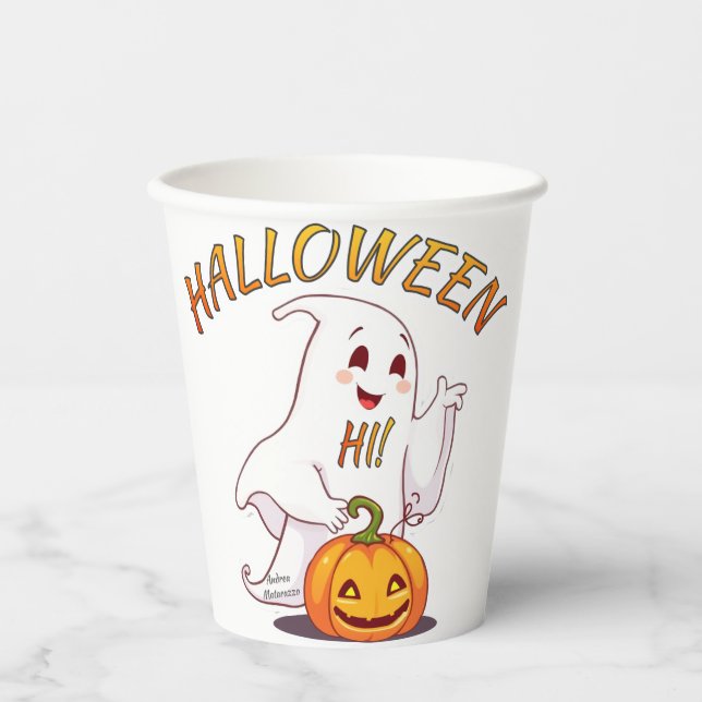 Hi ! Halloween Paper Cups (Front)