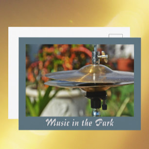 Hi-Hat Cymbals Music in the Park Photographic Postcard