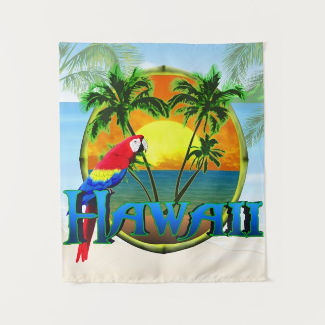 HI Hawaii Island Beach Tapestry (Front)