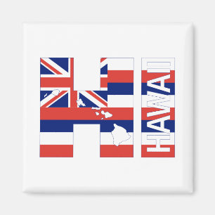 HI Hawaii Islands Hawaiian Flag Magnet