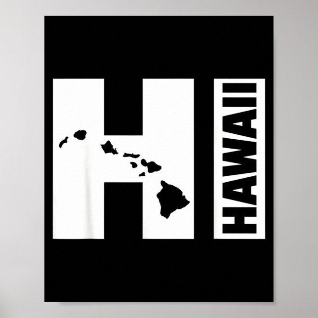 HI Hawaii islands Poster (Front)
