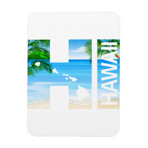 HI Hawaiian Islands Beach Magnet