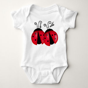 Hi Hello Lady Bug Baby Bodysuit