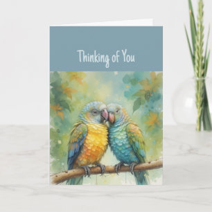 Hi Hello Thinking of You Tropical Parrot Bird  Card