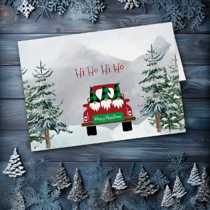 Hi Ho Hi Ho Gnome Home for Christmas Card