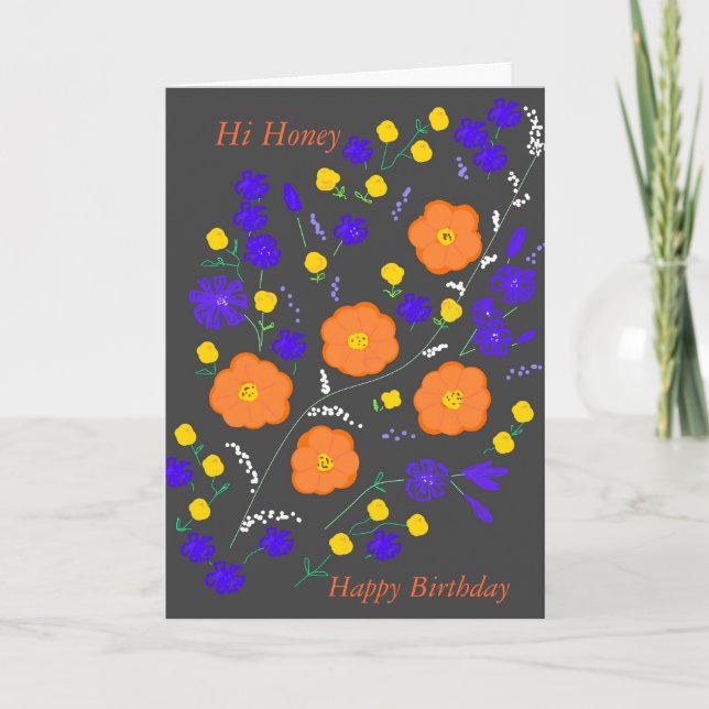 Hi Honey Birthday Card (Front)