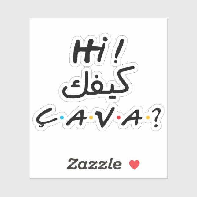 Hi How are you in Arabic. Kifek ça va ? (Sheet)