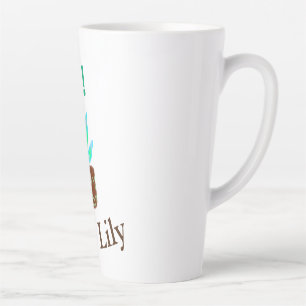 Hi I am Lily cactus succulent add name watercolor Latte Mug