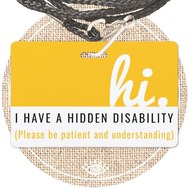 hi i have a hidden disability medical id pvc badge (Creator Uploaded)