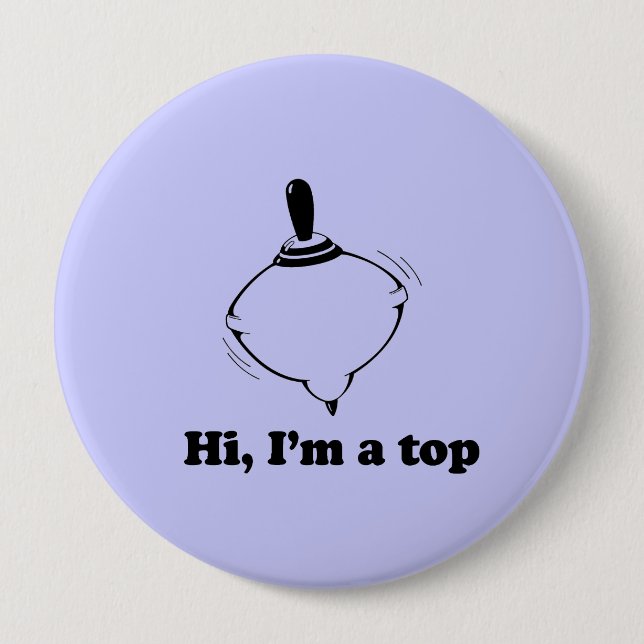 HI, I'M A TOP 10 CM ROUND BADGE (Front)