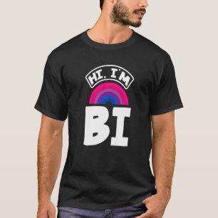 Hi I'm Bi Funny Bi Pride Flag Bisexual Premium T-Shirt