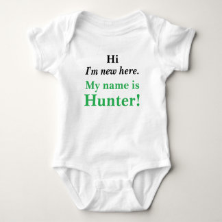 Hi I'm new here! My name is Customisable! Baby Bodysuit